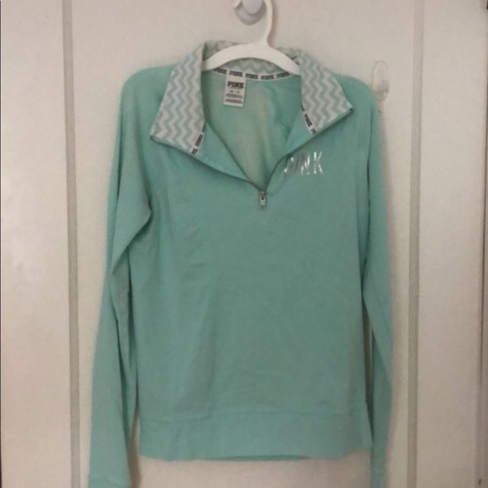 Teal Pink Half Zip